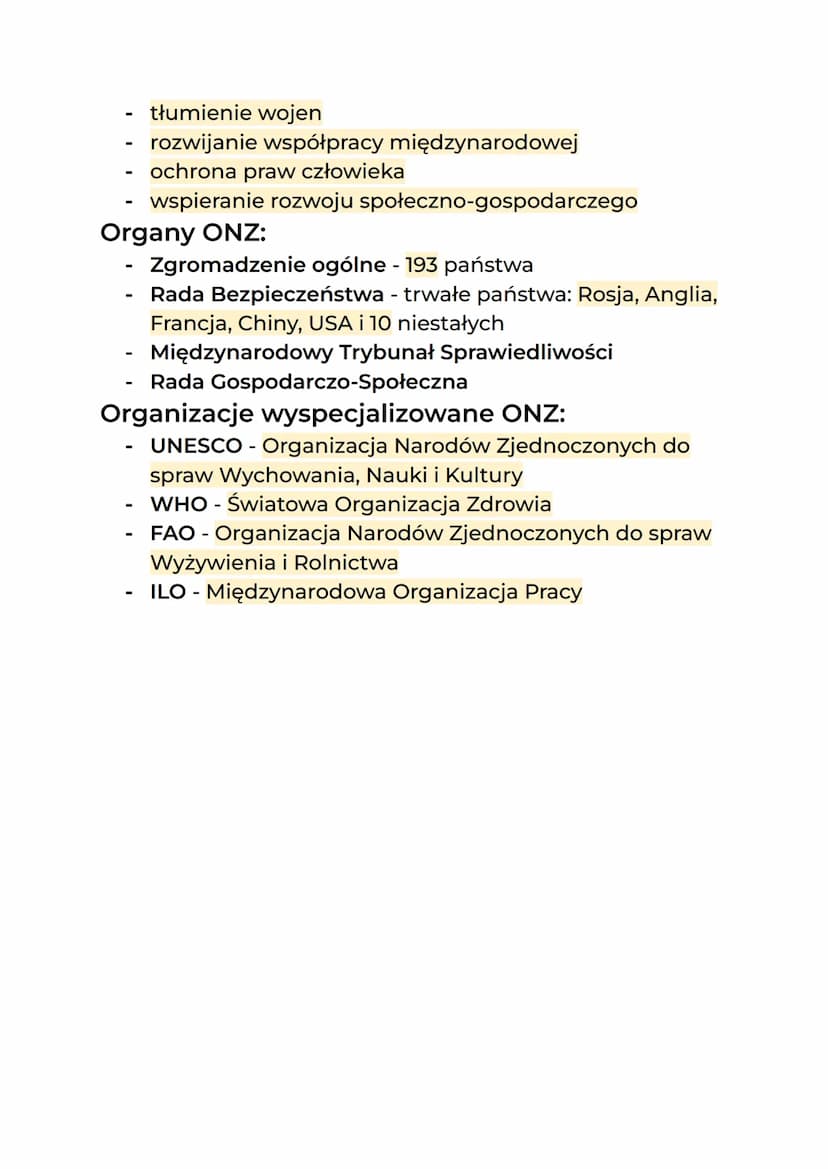 Organizacie międzynarodowe:
1. Polityka zagraniczna - działania prowadzone przez
państwo na arenie międzynarodowej, zarówno
poprzez minister
