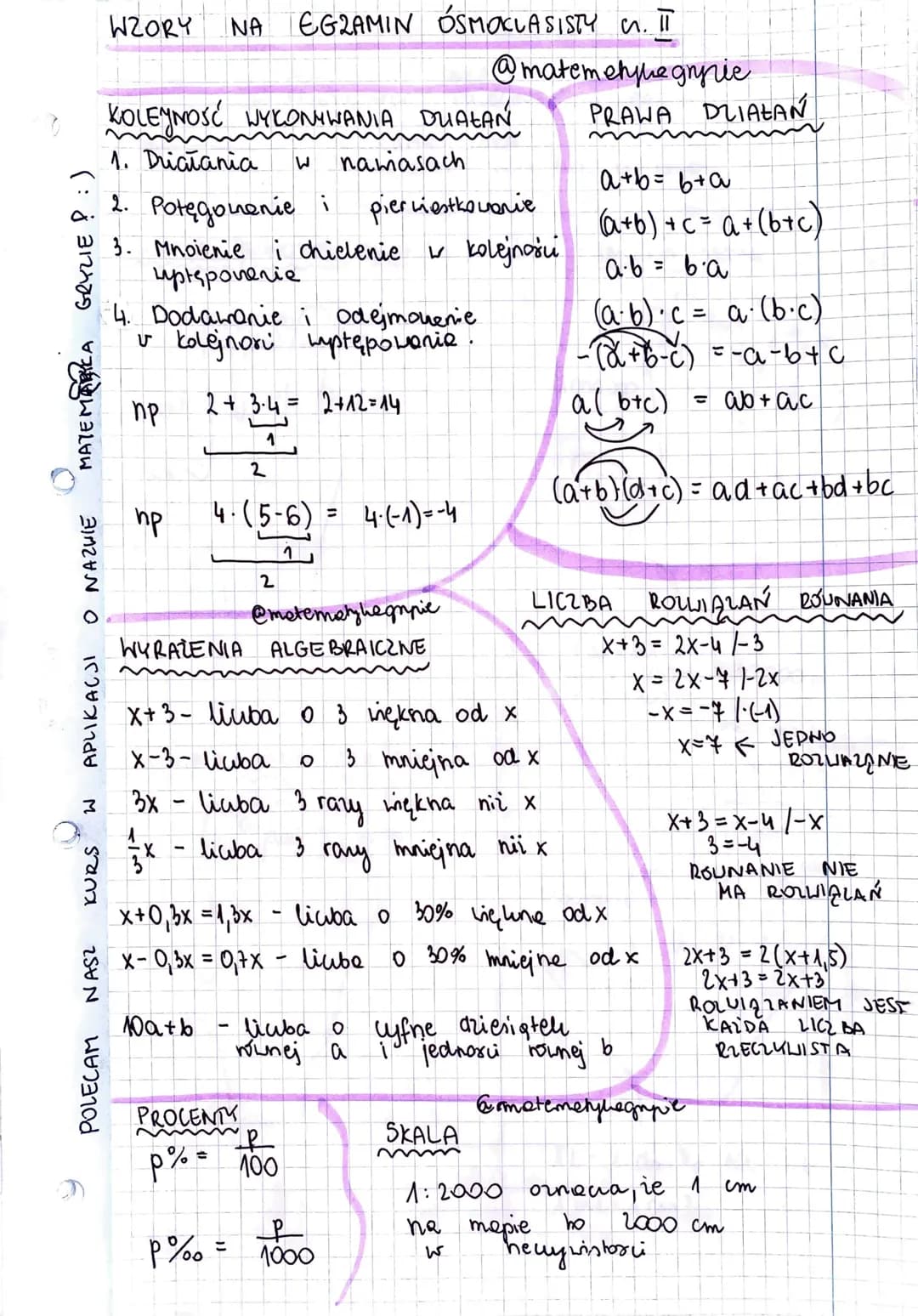 MATEMATY CAGRYZIE ! :)
NAZWIE
O
APLIKACJI
3
NASZ
POBIERZ
WZORY NA EGZAMIN OSMOKLASISTY CZ I
@matematyuegrynie
CYFRY
RZYMSKIE POTĘGI
I-1
IX-9