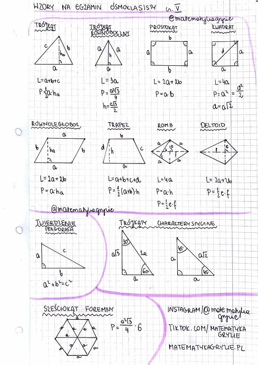 MATEMATY CAGRYZIE ! :)
NAZWIE
O
APLIKACJI
3
NASZ
POBIERZ
WZORY NA EGZAMIN OSMOKLASISTY CZ I
@matematyuegrynie
CYFRY
RZYMSKIE POTĘGI
I-1
IX-9