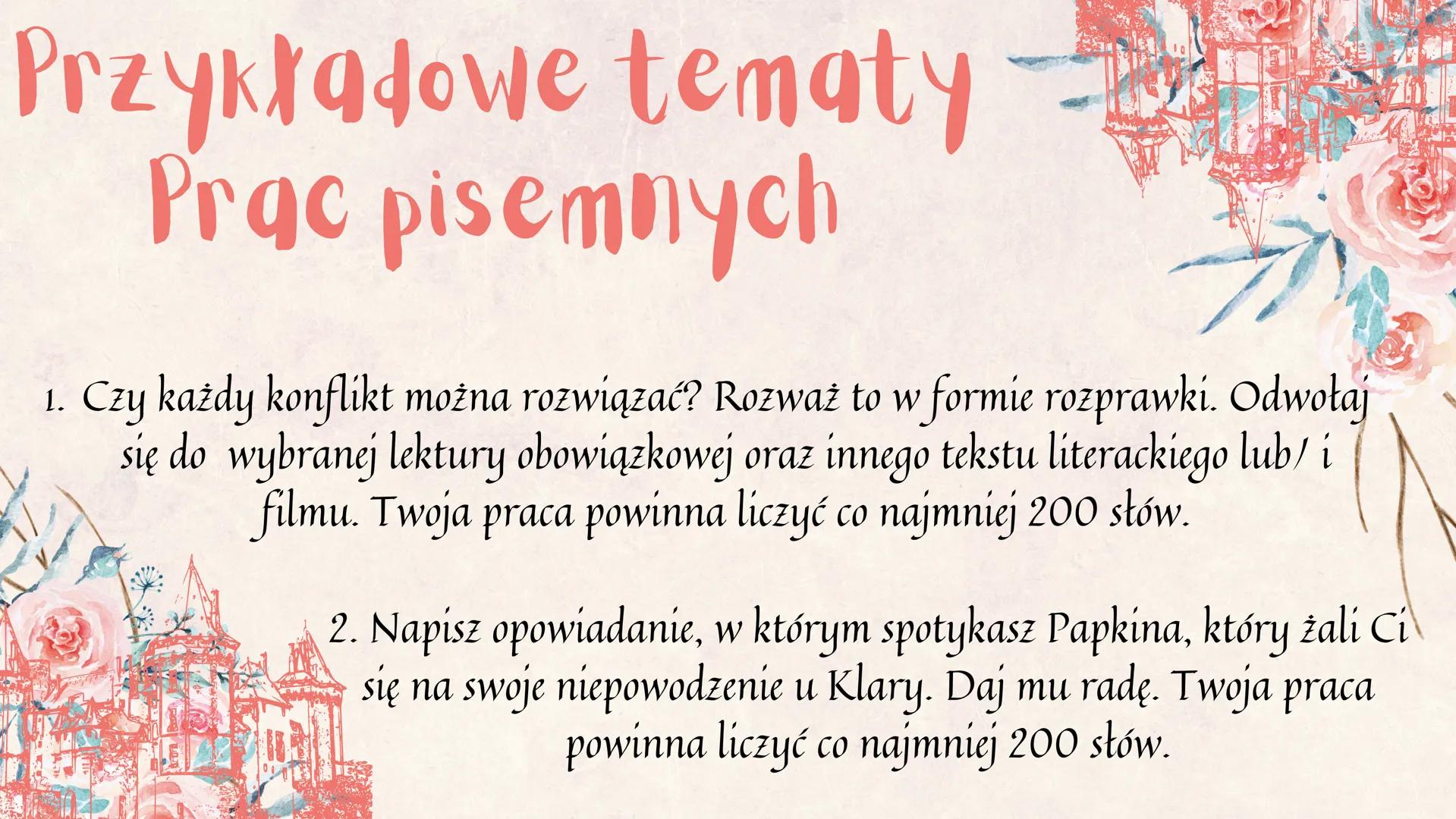 ZEMSTA
Aleksander Fredro
Karina Fiłatowa 8b ELEMENTY ŚWIATA
PRZEDSTAWIONEGO
czas akcji przełom VIII i XIX w
W.
miejsce nkcji zamek w Polsce
