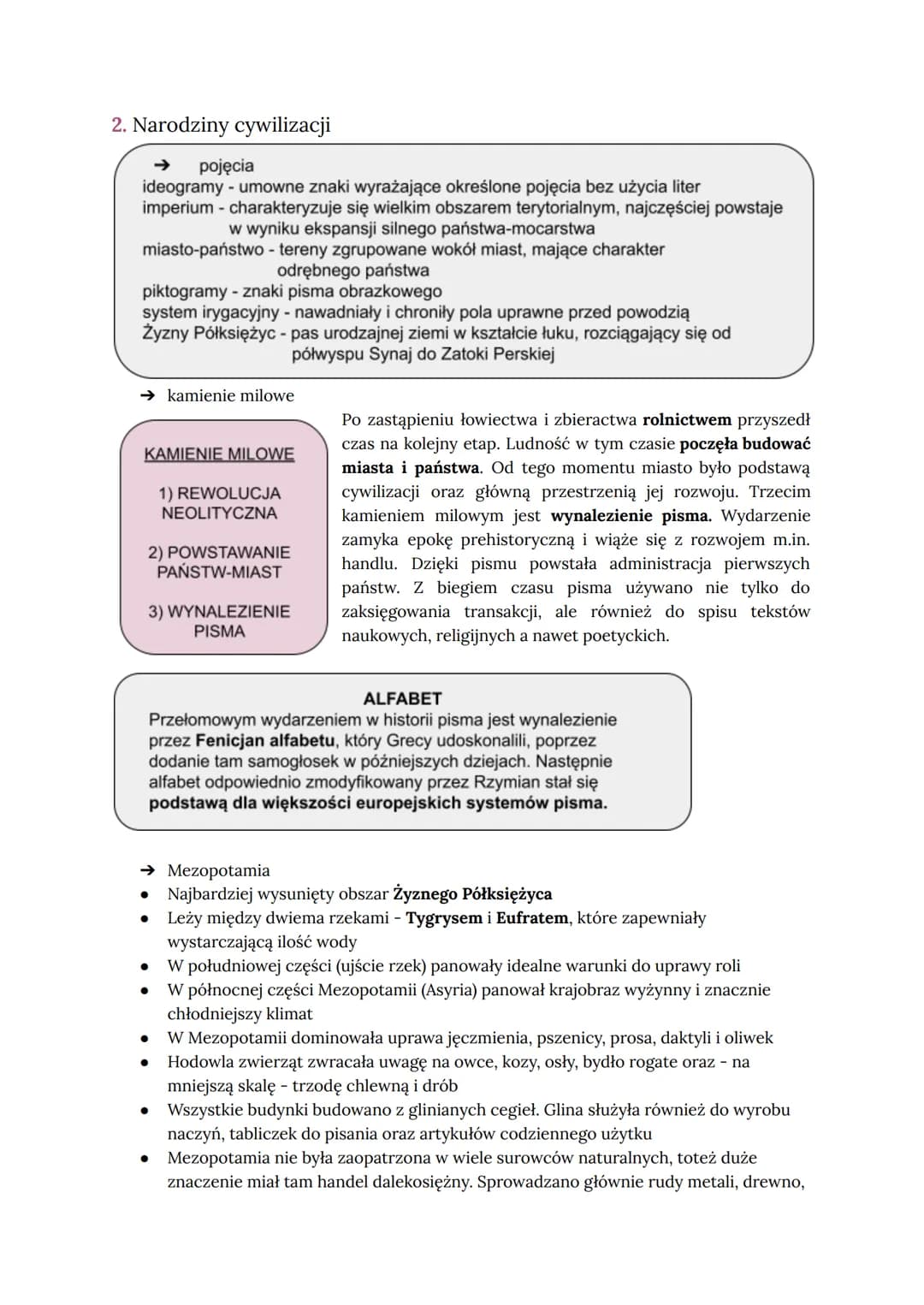STAROŻYTNOŚĆ
1. Początki historii
pojęcia
antropogeneza - pochodzenie i wczesne dzieje człowieka
antropologia - badania zajmujące się pochod