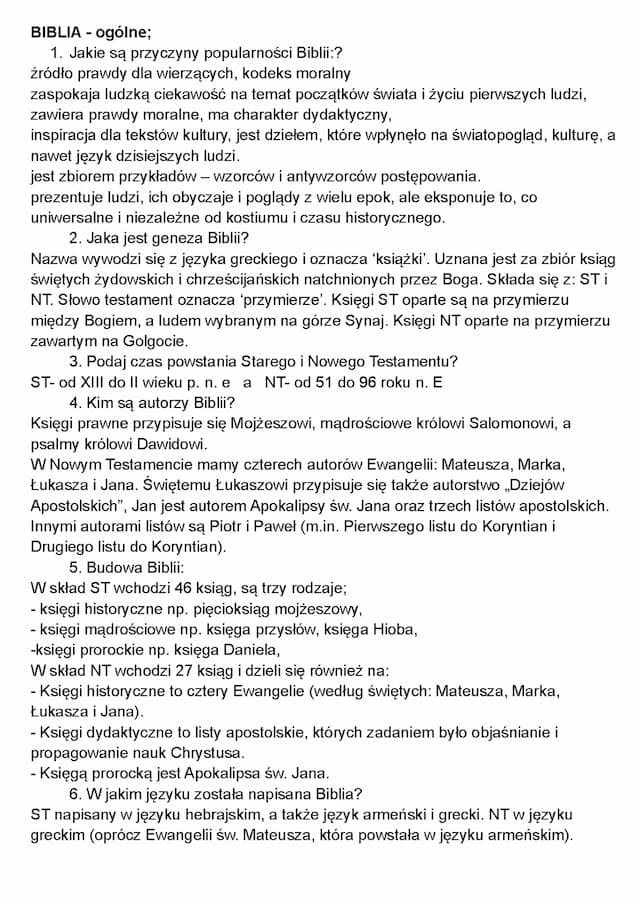 Know Biblia powtórzenie do sprawdzianu/matury thumbnail