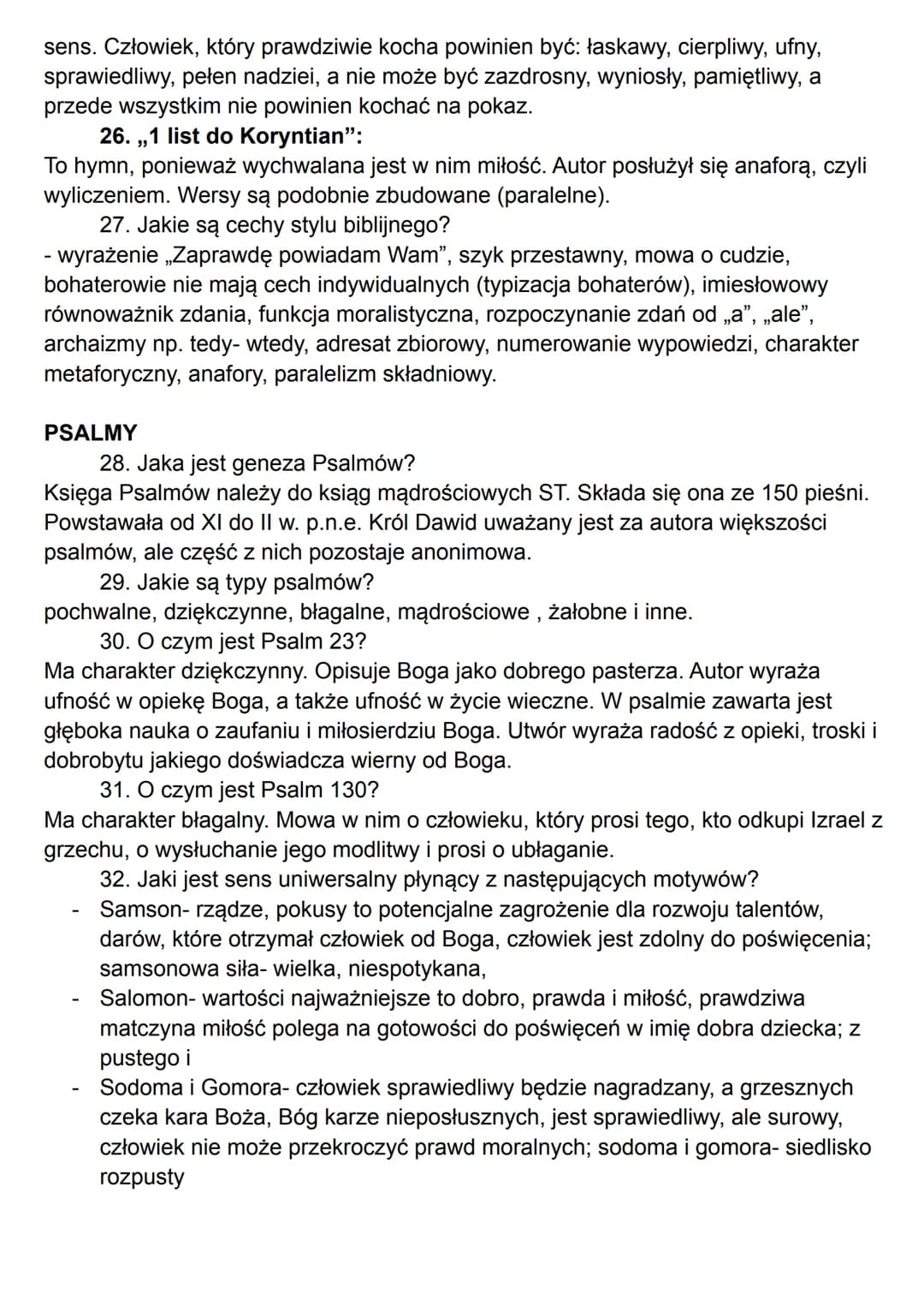 BIBLIA - ogólne;
1. Jakie są przyczyny popularności Biblii:?
źródło prawdy dla wierzących, kodeks moralny
zaspokaja ludzką ciekawość na tema