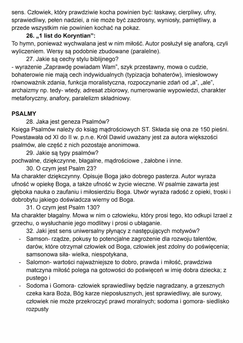 BIBLIA - ogólne;
1. Jakie są przyczyny popularności Biblii:?
źródło prawdy dla wierzących, kodeks moralny
zaspokaja ludzką ciekawość na tema