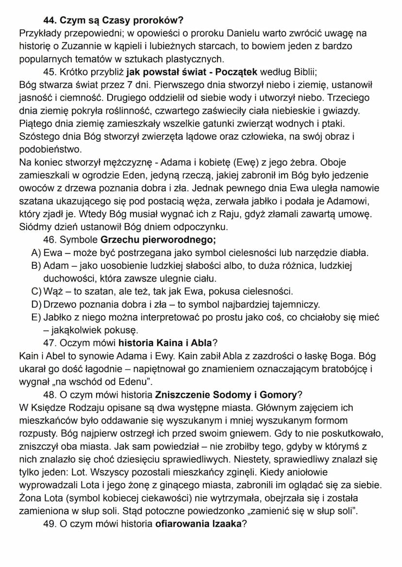 BIBLIA - ogólne;
1. Jakie są przyczyny popularności Biblii:?
źródło prawdy dla wierzących, kodeks moralny
zaspokaja ludzką ciekawość na tema
