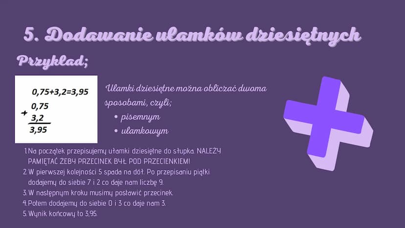 דייוייוייד
Drialania na
ulamkach zwyklych i
dziesiętnych Ulamki zwykle
Co to są ułamki zwykłe?
Każdy ułamek zwykły składa się
z trzech eleme