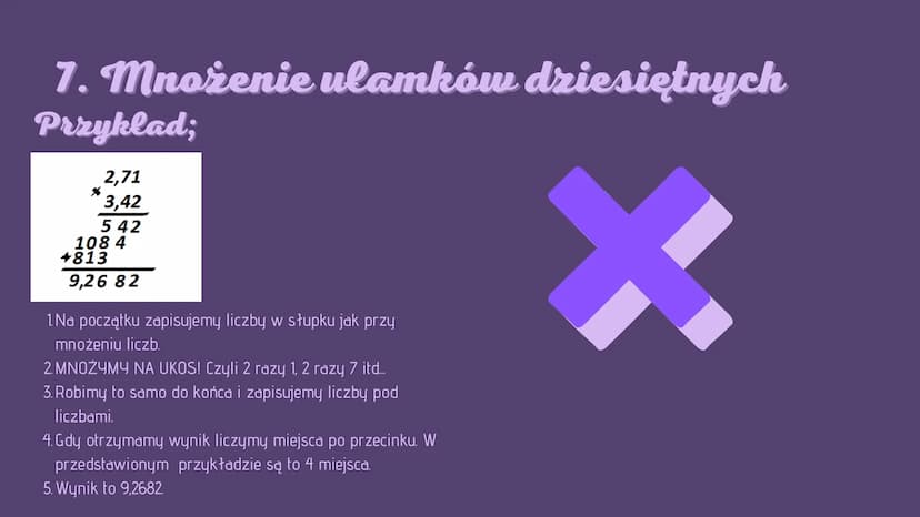 דייוייוייד
Drialania na
ulamkach zwyklych i
dziesiętnych Ulamki zwykle
Co to są ułamki zwykłe?
Każdy ułamek zwykły składa się
z trzech eleme