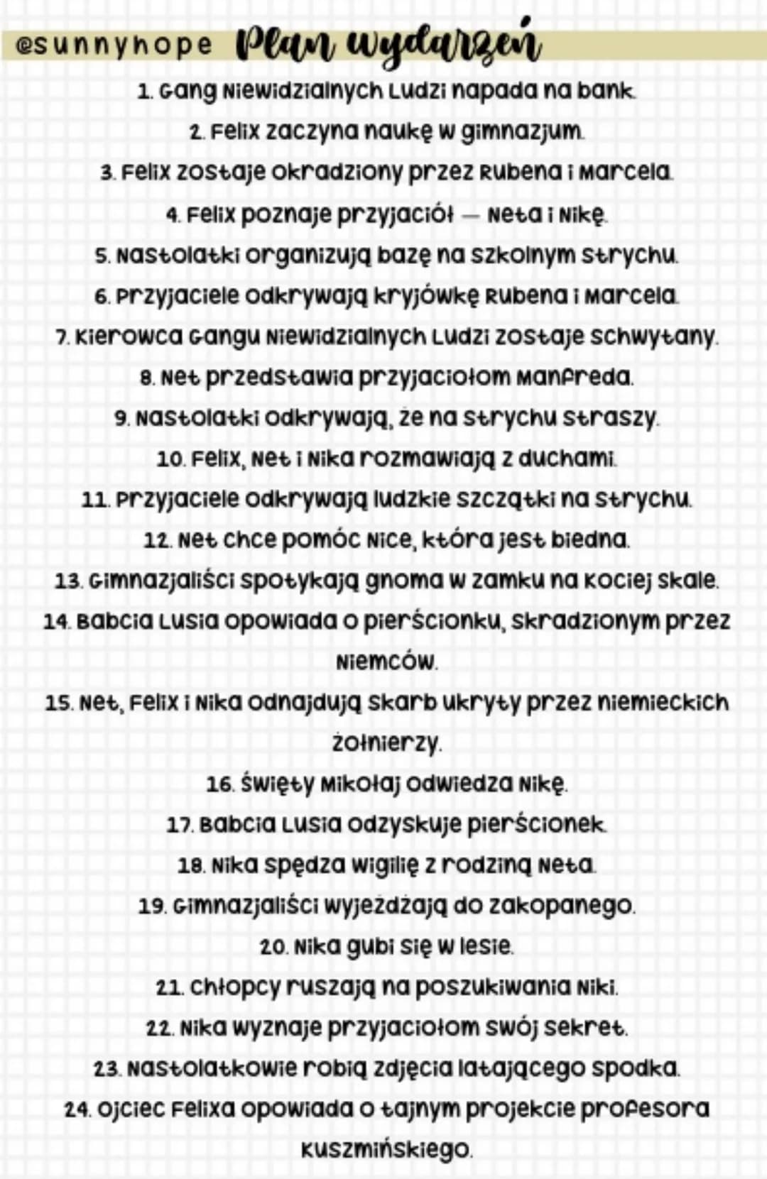 25. Felix Odkrywa prawdę o księdze profesora
oraz jego szczątkach na strychu.
26. Nastolatkowie chcą odzyskać kopie zdjęć
latającego pojazdu