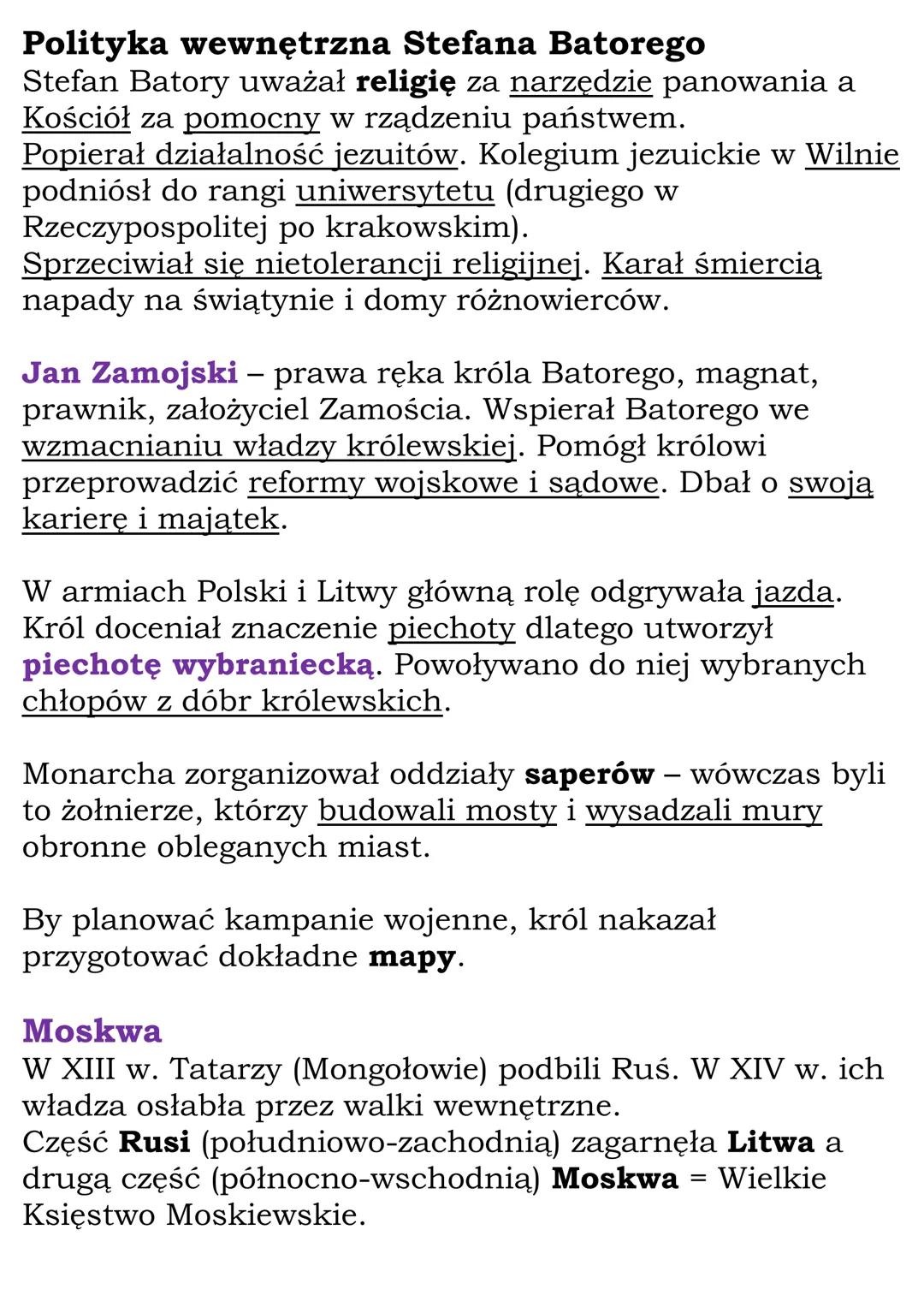Panowanie Stefana Batorego
K1 6, GWO
Król Rzeczpospolitej Henryk Walezy uciekł do Francji.
Tam przejął tron po swoim zmarłym bracie jako Hen