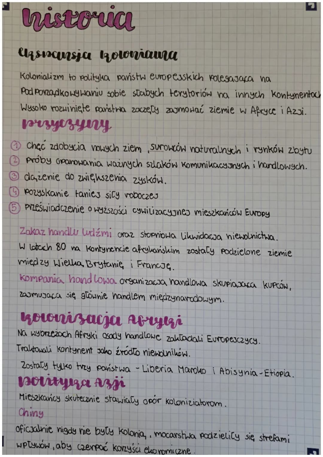 historia
ekspansja koloniama
Kolonializm to polityka państw europejskich polegajaca na
Pod porządkowywaniu sobie stabych terytoriów na innyc