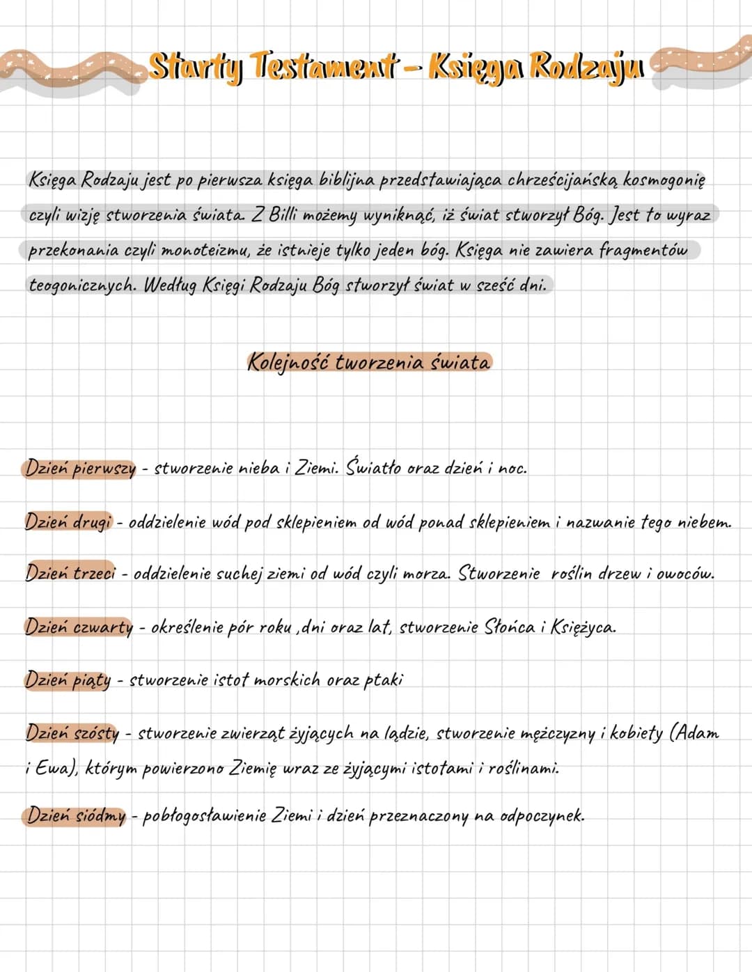 Księga Rodzaju - Stworzenie świata