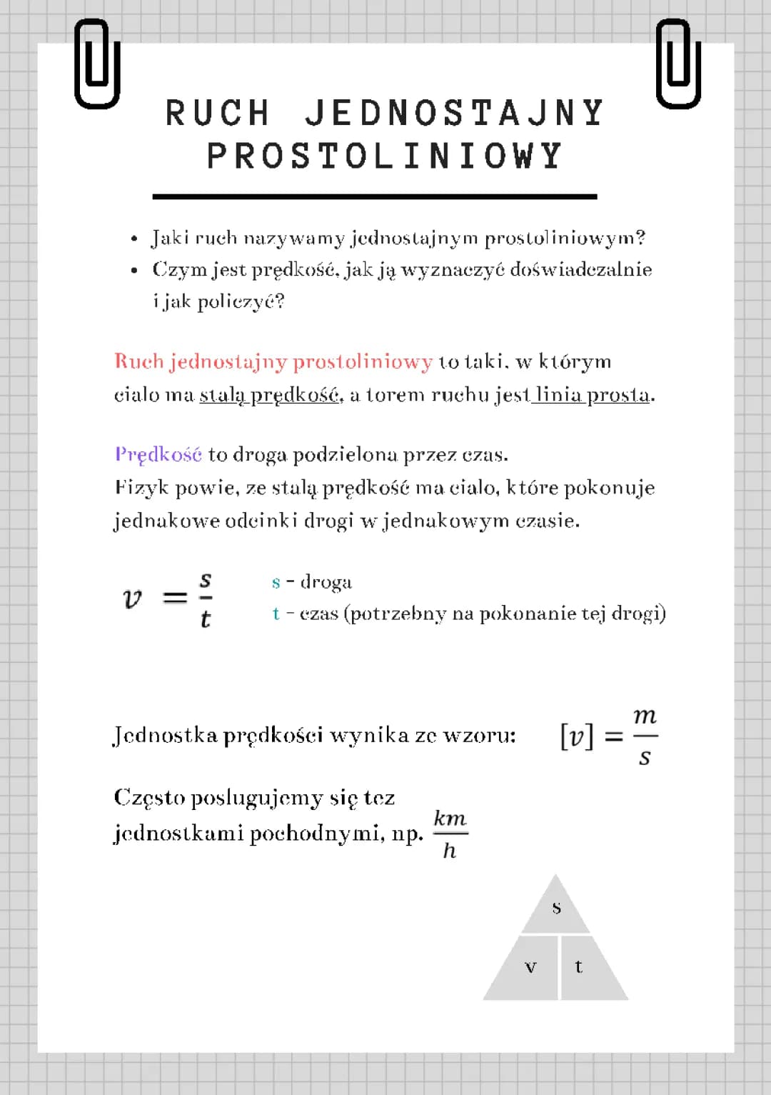 Ruch jednostajny prostoliniowy