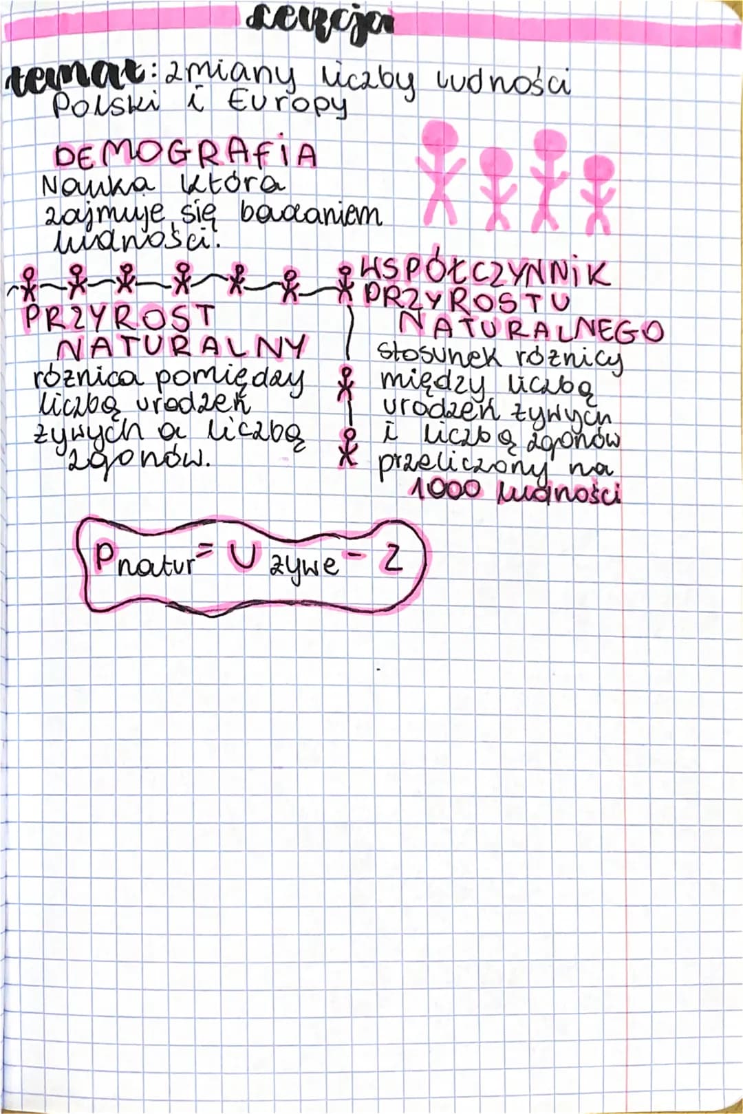 Leucja
temat: 2 miany liczby ludności
Polski i Europy
DEMOGRAFIA
Nauka która
zajmuje się badaniem
maności.
****
J J j f f j & PRZYROSTU
HSPÓ