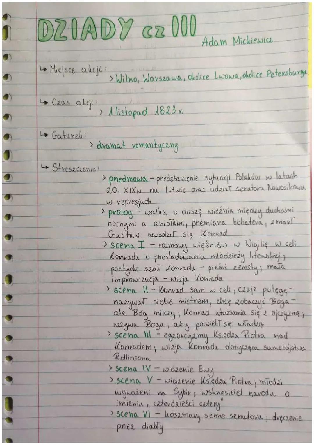 Dziady: Część III - Streszczenie i Analiza