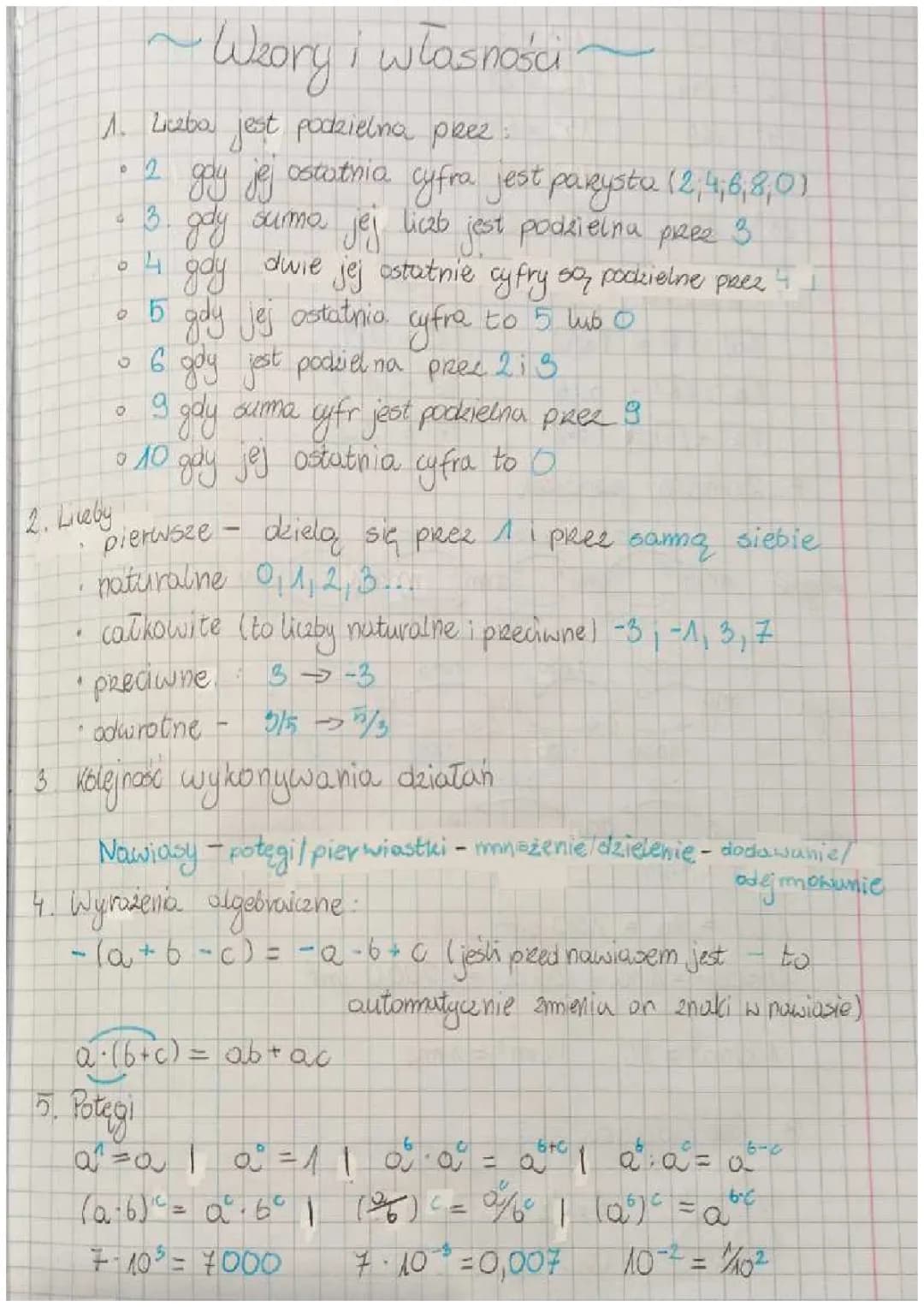 Wszystkie wzory matematyczne na egzamin ósmoklasisty PDF