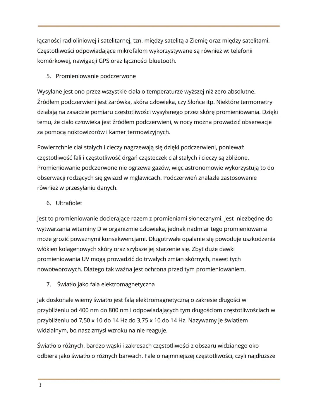 1
1. Właściwości fal elektromagnetycznych
Fale elektromagnetyczne rozchodzą się w próżni z prędkością światła.
● Fale elektromagnetyczne nie