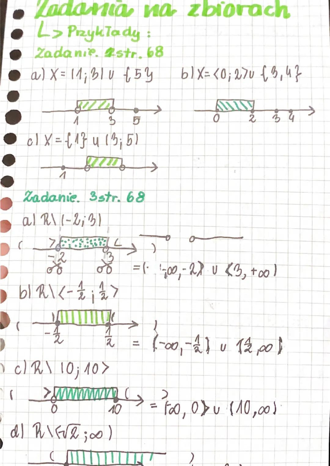 Działania na przedziałach V.
1. Przedzialy otwarte:
gulme
a
b
->
G
2. Przedział domknięty:
хе<a, bl
D
[PERANTISOP!
xela, b) a<x< b
np. x = (