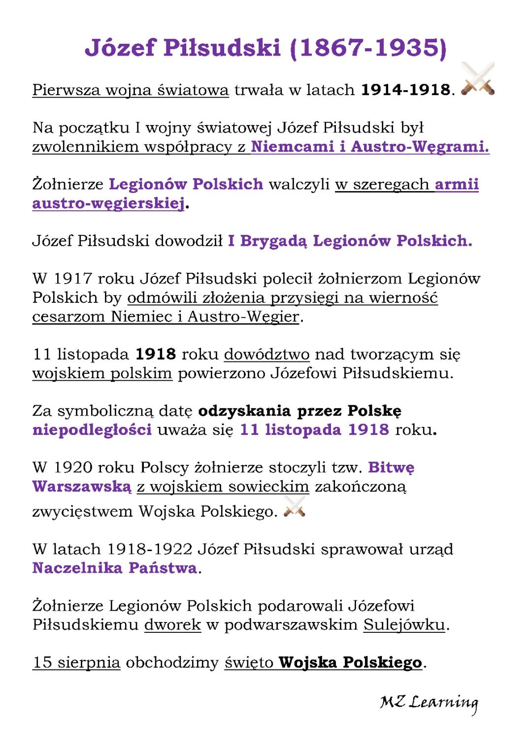 Kim był Józef Piłsudski i co się stało 11 listopada 1918?