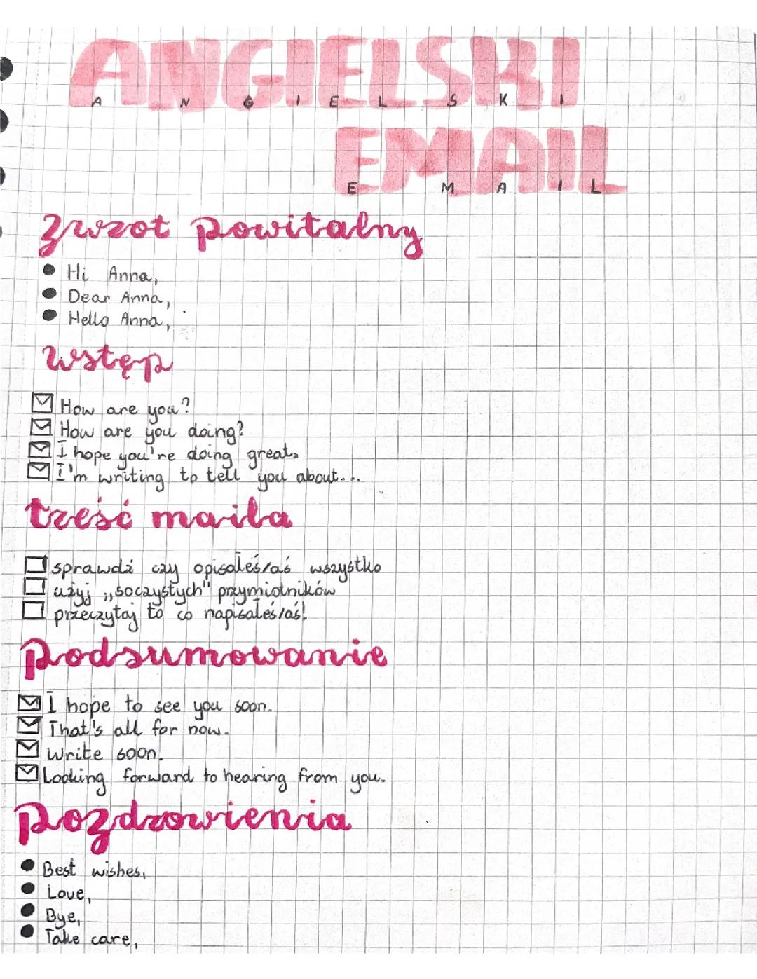 Jak napisać email po angielsku?