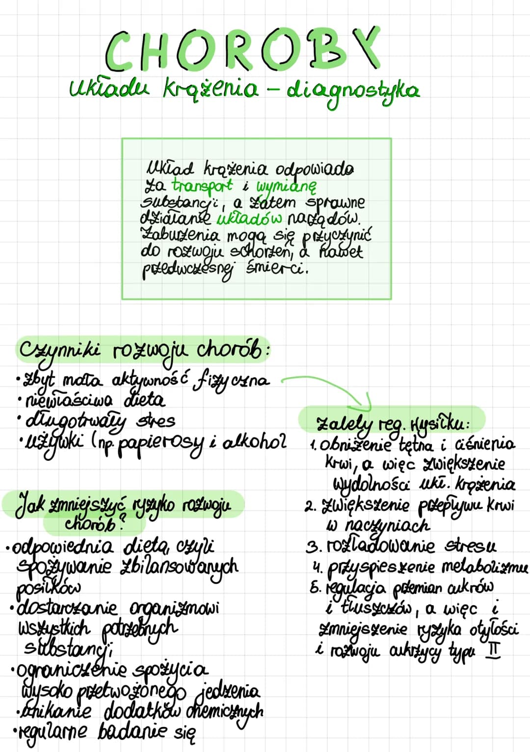 CHOROBY
układu krążenia -diagnostyka
Układ krążenia odpowiado
za transport i wymianę
substancji, a zatem sprawne
działanie układów naządów.
