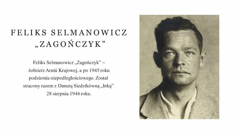 ŻOŁNIERZE WYKLĘCI
1944-1956 ŻOŁNIERZE WYKLĘCI
Żołnierze Wyklęci byli żołnierzami polskiego powojennego podziemia
niepodległościowego i antyk