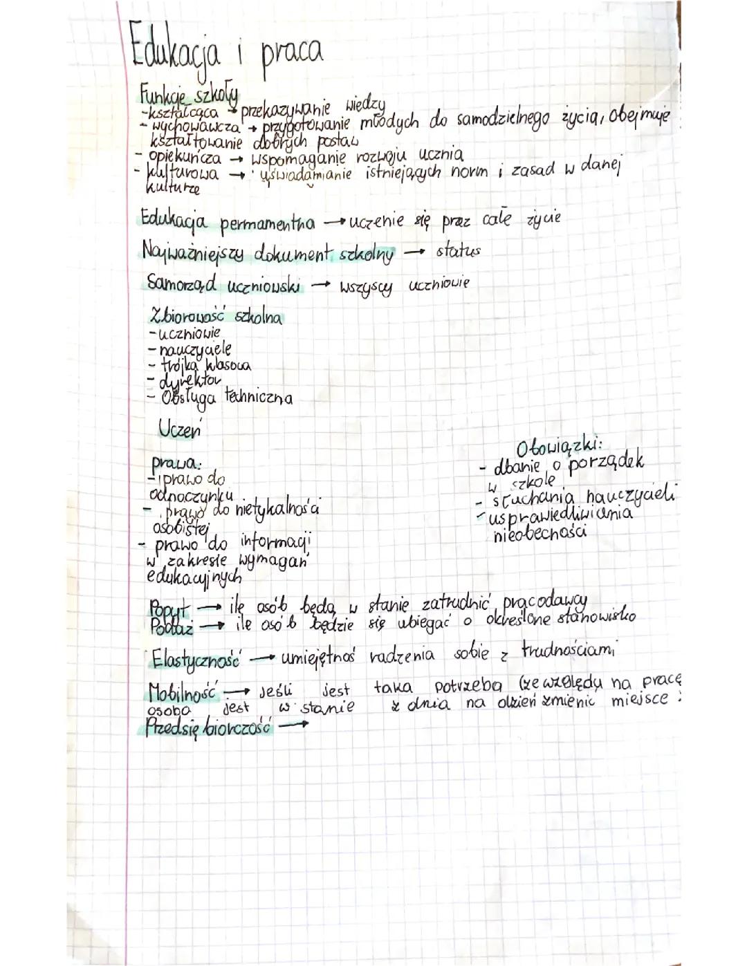 Edukacja i Praca: Notatka z WOS Klasa 8