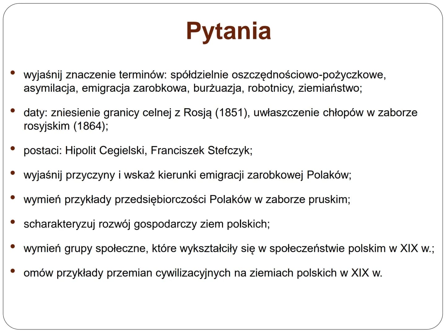 ZMIANY SPOŁECZNO-GOSPODARCZE
NA ZIEMIACH POLSKICH Notatka z lekcji
1. Przemiany gospodarcze i społeczne na ziemiach polskich w drugiej połow