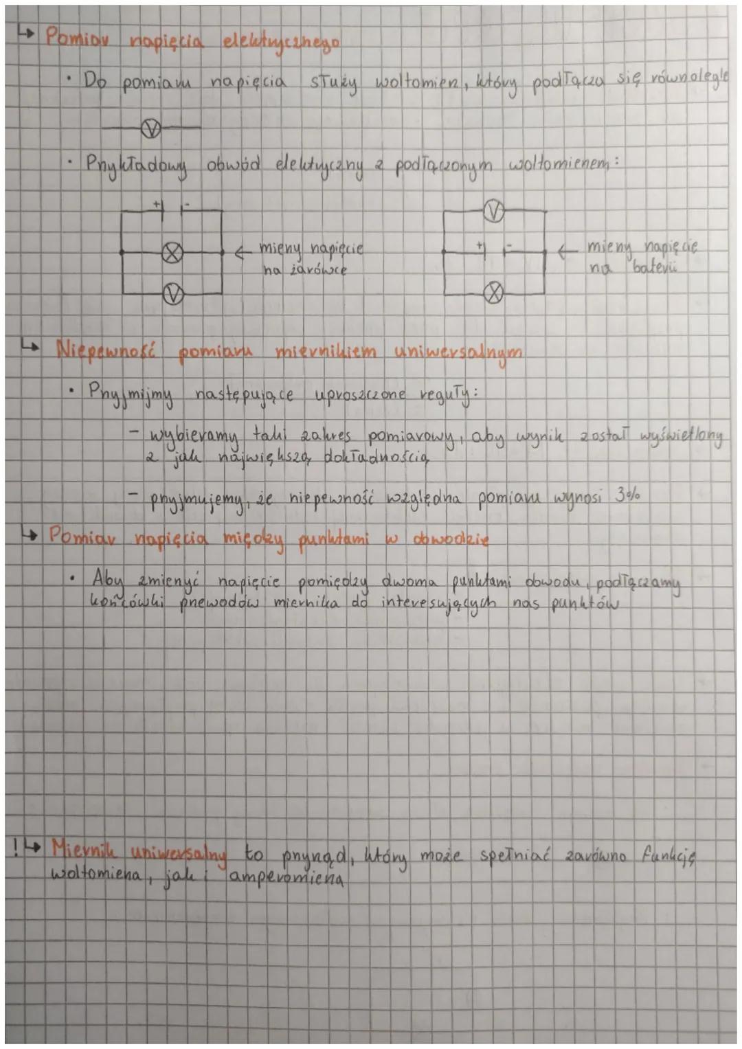 NAPIĘCIE
↳ Napięcie elektrycane to wielkość określająca ilość energic pornebnej
do preniesienia Tadunku jednosthowego między dwoma punktami
