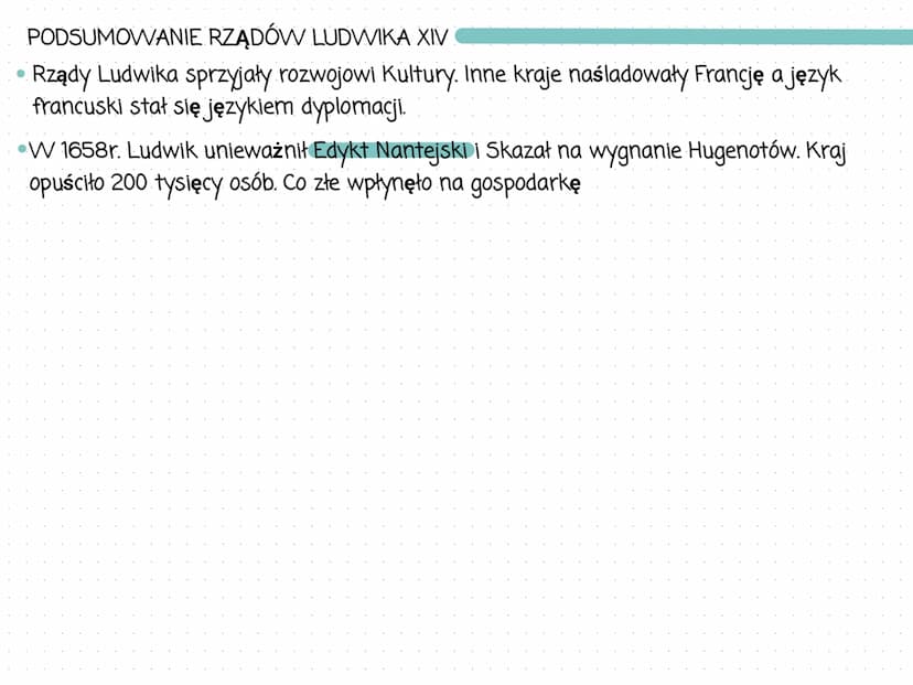 MONARCHIA ABSOLUTNA WE FRANCJI
Historia
UMACNIANIE WŁADZY KRÓLEWSKIEJ
•Francja pod koniec XVI wieku była ogarnięta walkami pomiędzy katolika