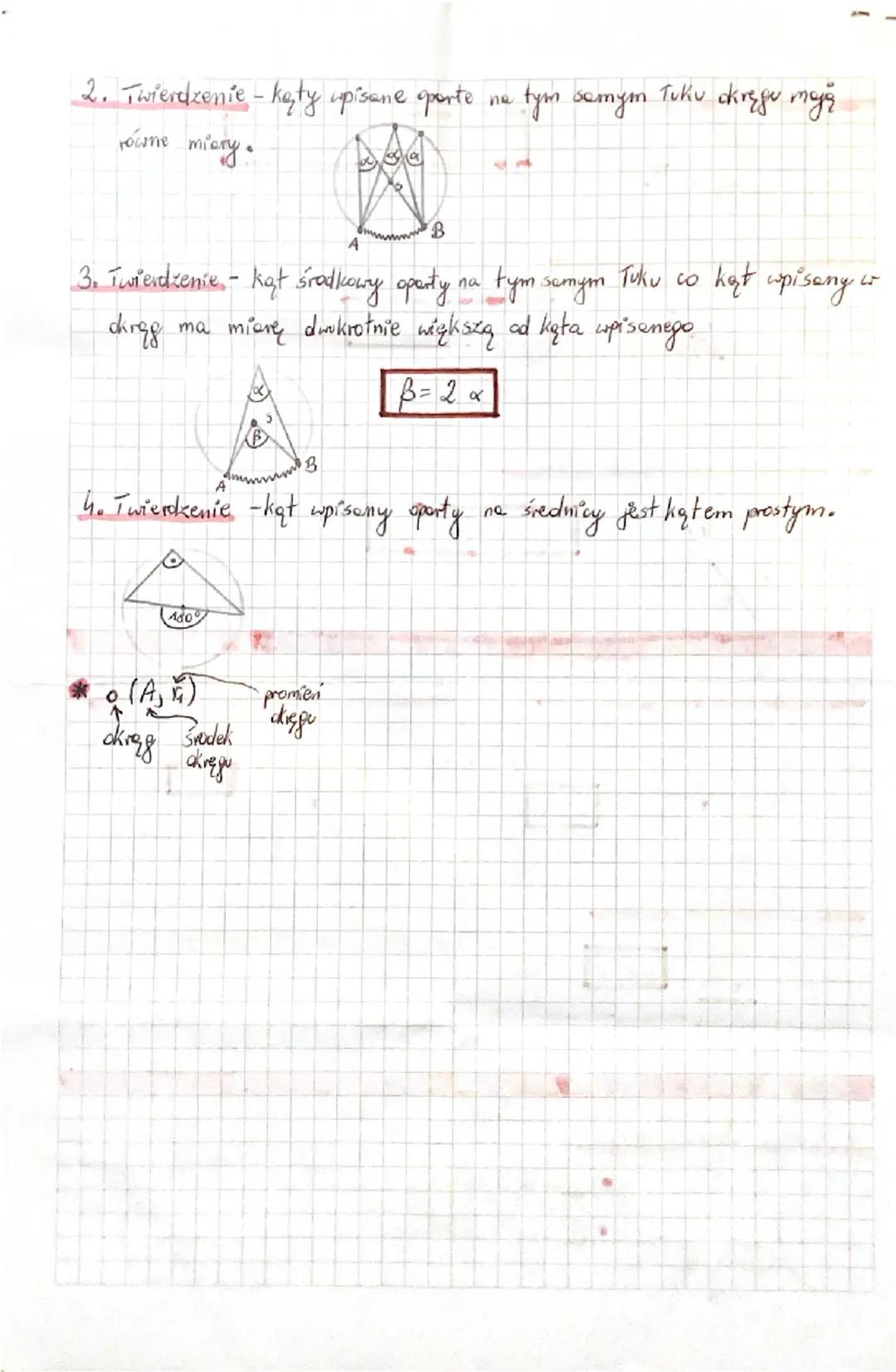# GEOMERIA PLASKA-OKĘGI I KOLA-

I OGÓLNE

1. Symetralna odcinka-presta prestopudła do tego odcinka, dadąca yo na dure reúne części.
Punkt i