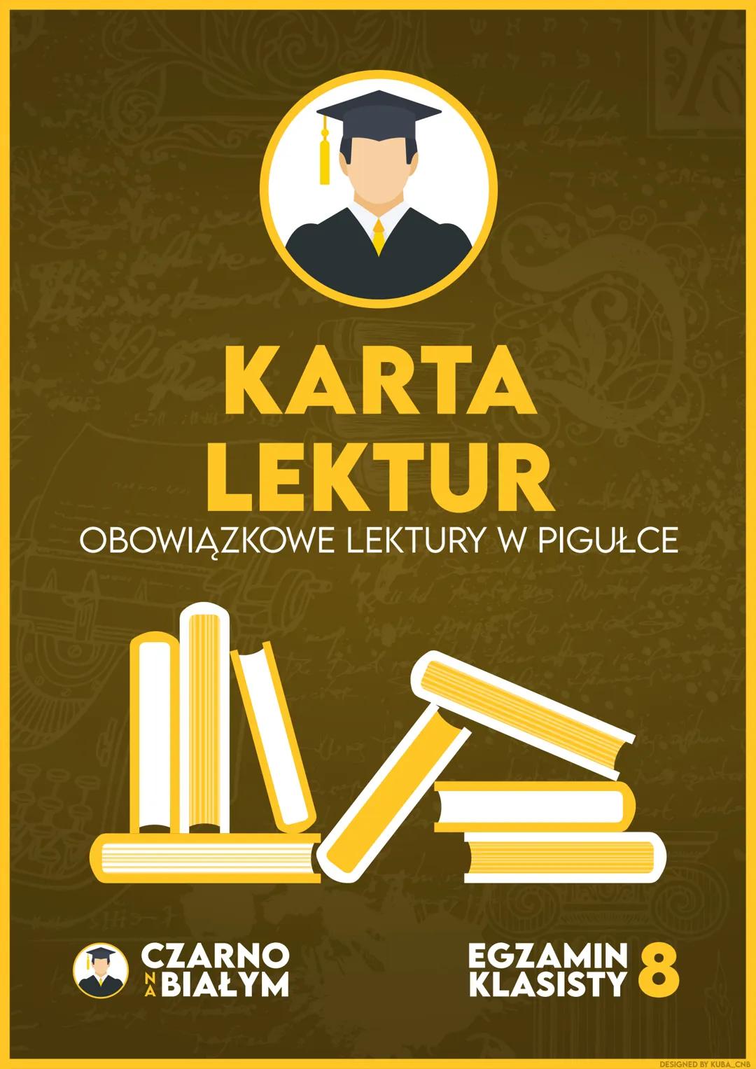 
<h2 id="kartalekturcz1">Karta Lektur cz.1</h2>
<ol>
<li>Opowieść Wigilijna - Charles Dickens</li>
<li>Zemsta - Aleksander Fredro</li>
<li>K