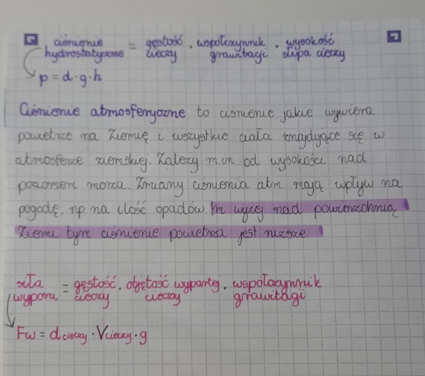 T.1
FIZYKA
wartość siły nacisku
cisnienie = pole powierzchni
Fm
P
S
Jednostką conienia jest paskal [Pa]
1 Pa=1
AN
m²
Nacisk-jest
składowa st