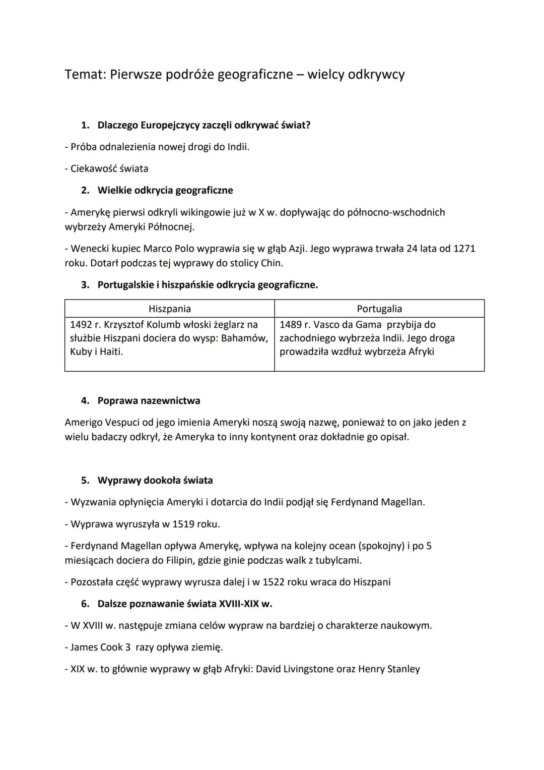 
<p>Wielkie odkrycia geograficzne to ważny temat w historii. Europejczycy zaczęli odkrywać świat z różnych powodów. Być może głównym powodem