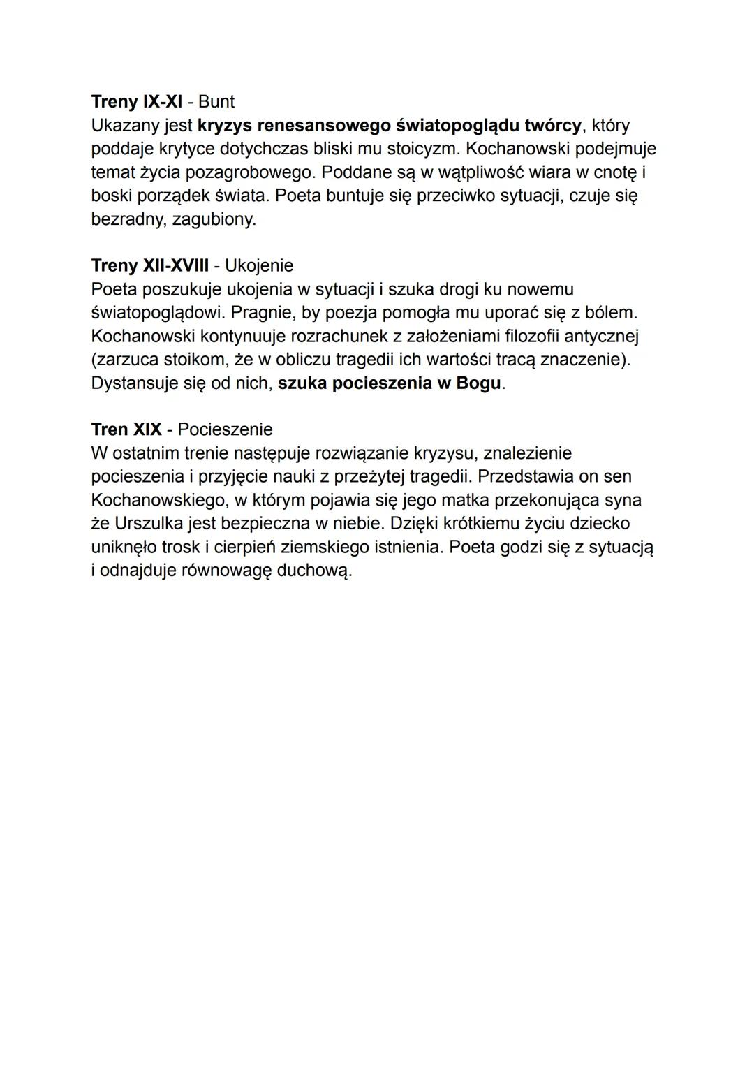 ## Treny Jana Kochanowskiego

Cykl "Trenów" powstał w ciężkim momencie w życiu autora. Najpierw
zmarł jego brat, następnie dwuipółletnia cór