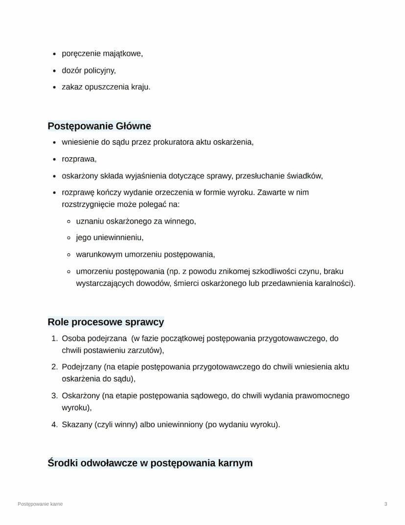 Postępowanie karne
Klasa
Reviewed
WENNICE
Klasa 3
CLASSIFIED 5
Postępowanie karne
Przebieg postępowania karnego
• postępowanie przygotowawcz