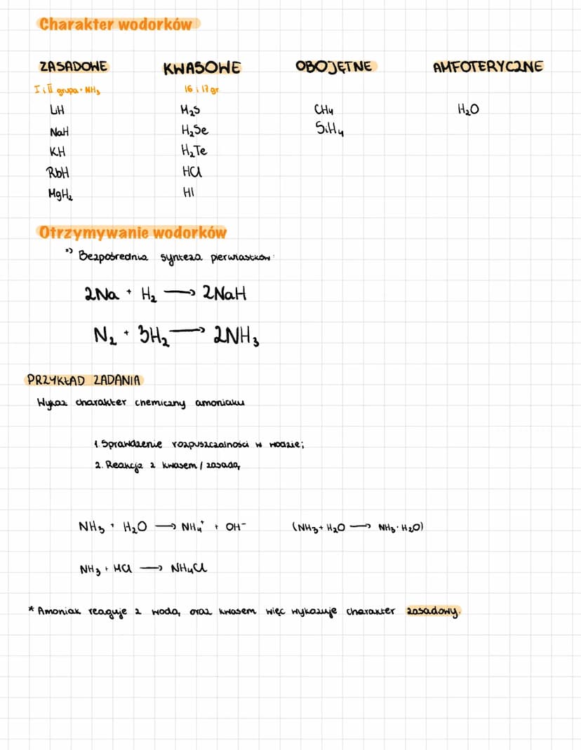 2higaki wodoru 2 metalem lub niemetalem.
Budowa wodorków
dla pierwiastków gr.
WZOR
NaH
Nazewnictwo
Call₂
BH3
сни
Sila
NH3
PH3
H₂O
H₂S
1.-15.