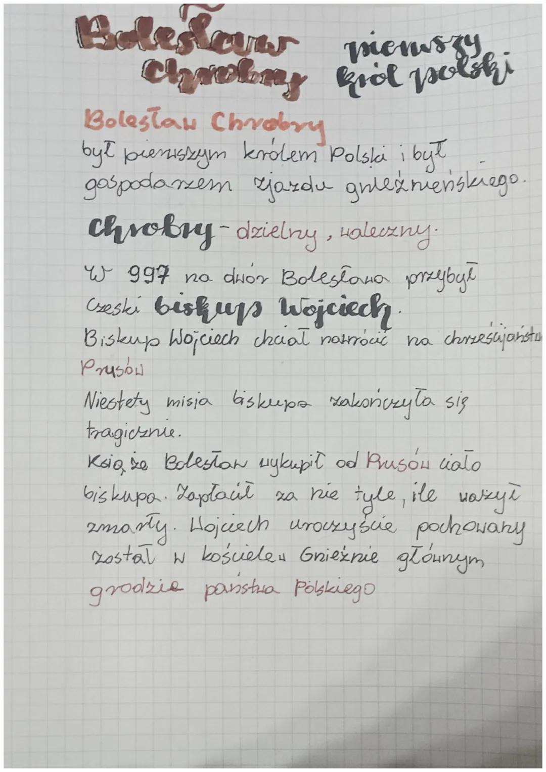 Boleslaver memszy
Chrobry Gil polshi

Bolesław Chrobry
był bieniszym królem Polski i był
gospodarzem zjazdu gnieźnieńskiego.

Chrobry-dzieln