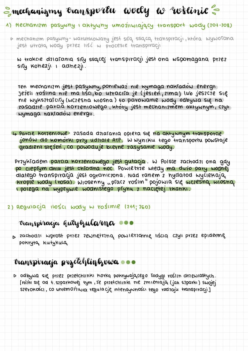 fizjologia
1) Funkcje wody w roślinie
-rozpuszczalnik Substancji
- bierze udział w niektórych reakcjach biochemicznych
utrzymanie turgoru ( 