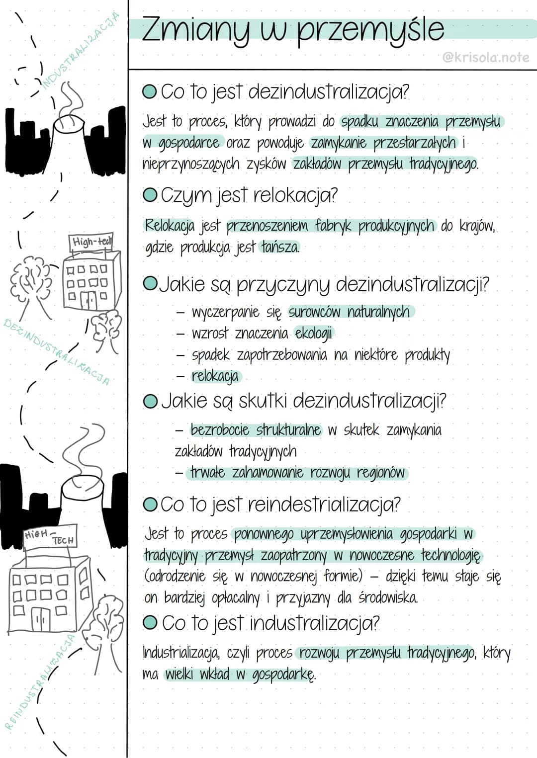 INDUSTRALIZACJA
HIGH-
High-tech
em
DEZINDUSTRALIZACJA
TECH
Zmiany w przemyśle
O Co to jest dezindustralizacja?
Jest to proces, który prowadz