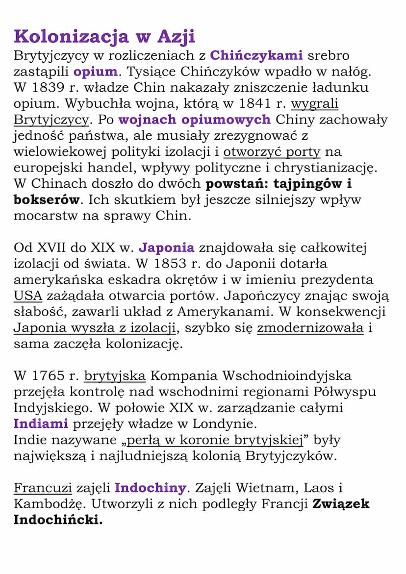 
<p><strong>Kolonializm</strong> to system podporządkowywania krajów o niższym poziomie rozwoju przez potężne państwa. <strong>Metropolia</s