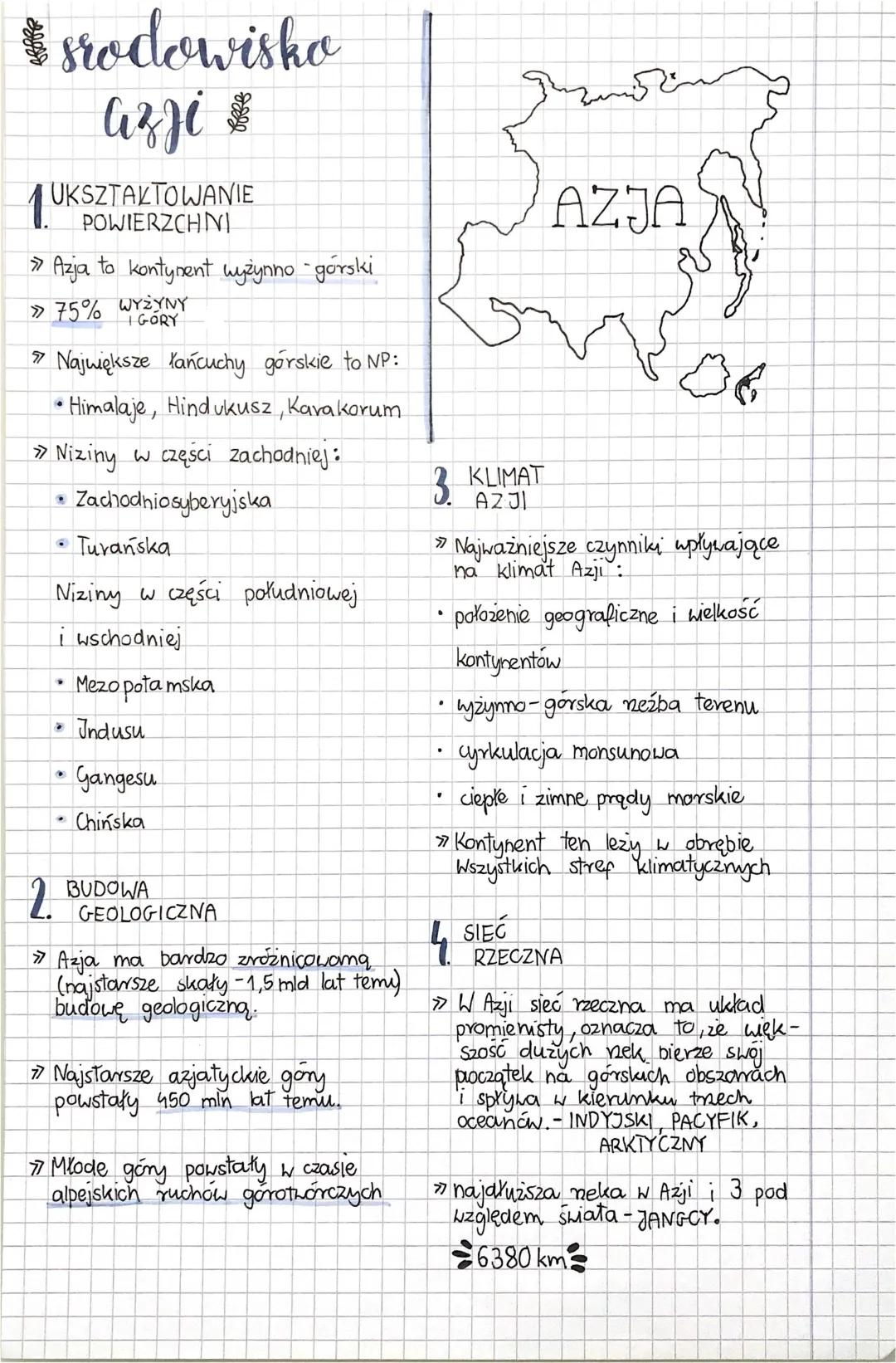 Azja - Najważniejsze Informacje, Geografia Klasa 8, Klimat i Rzeki