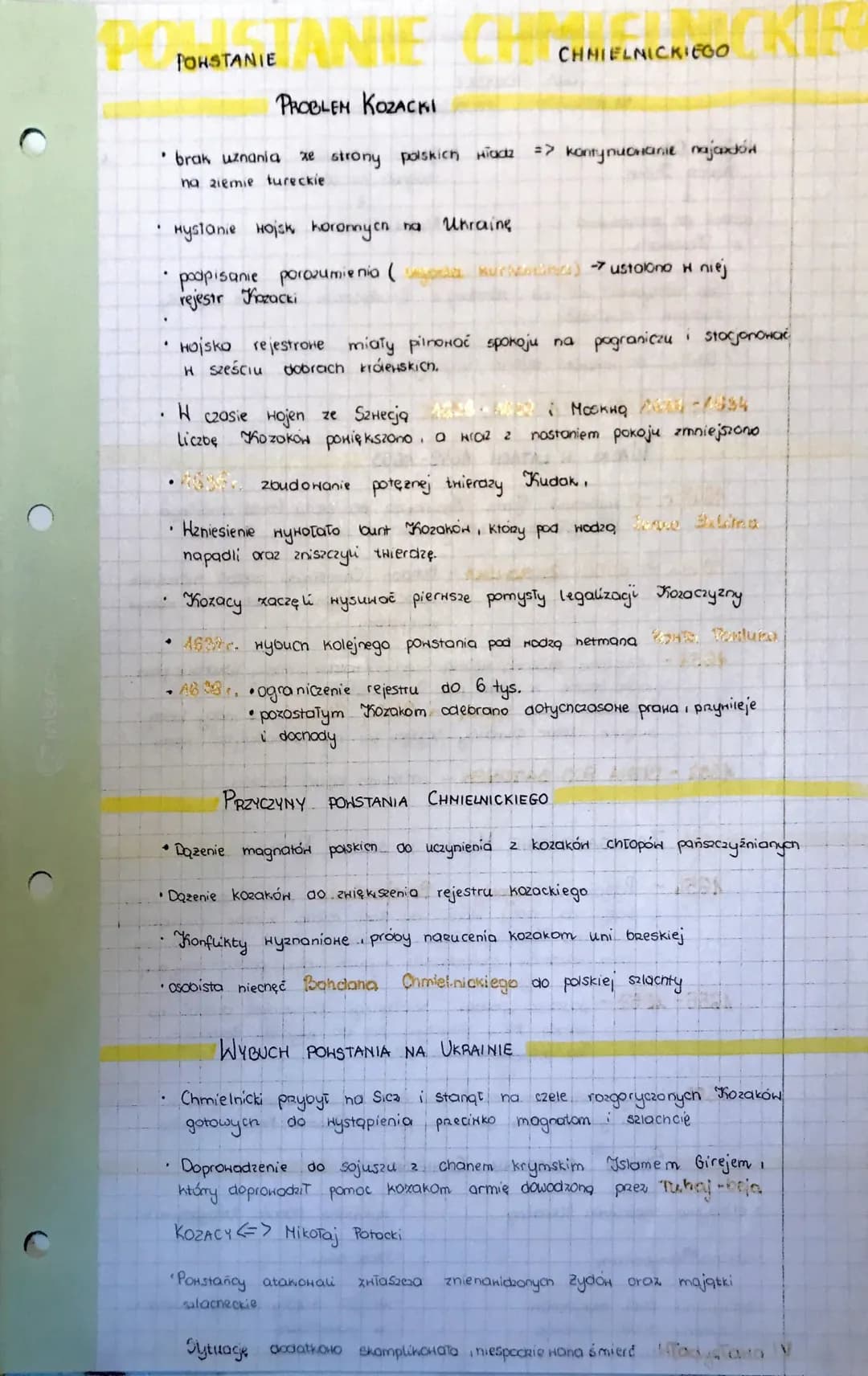 POFOHSTANIE TANIE CHCHMIELNICKIEGO NIE
PROBLEM KOZACKI
• brak uznania ze strony polskich Hiadz => kontynuowanie najazdón
na ziemie tureckie

