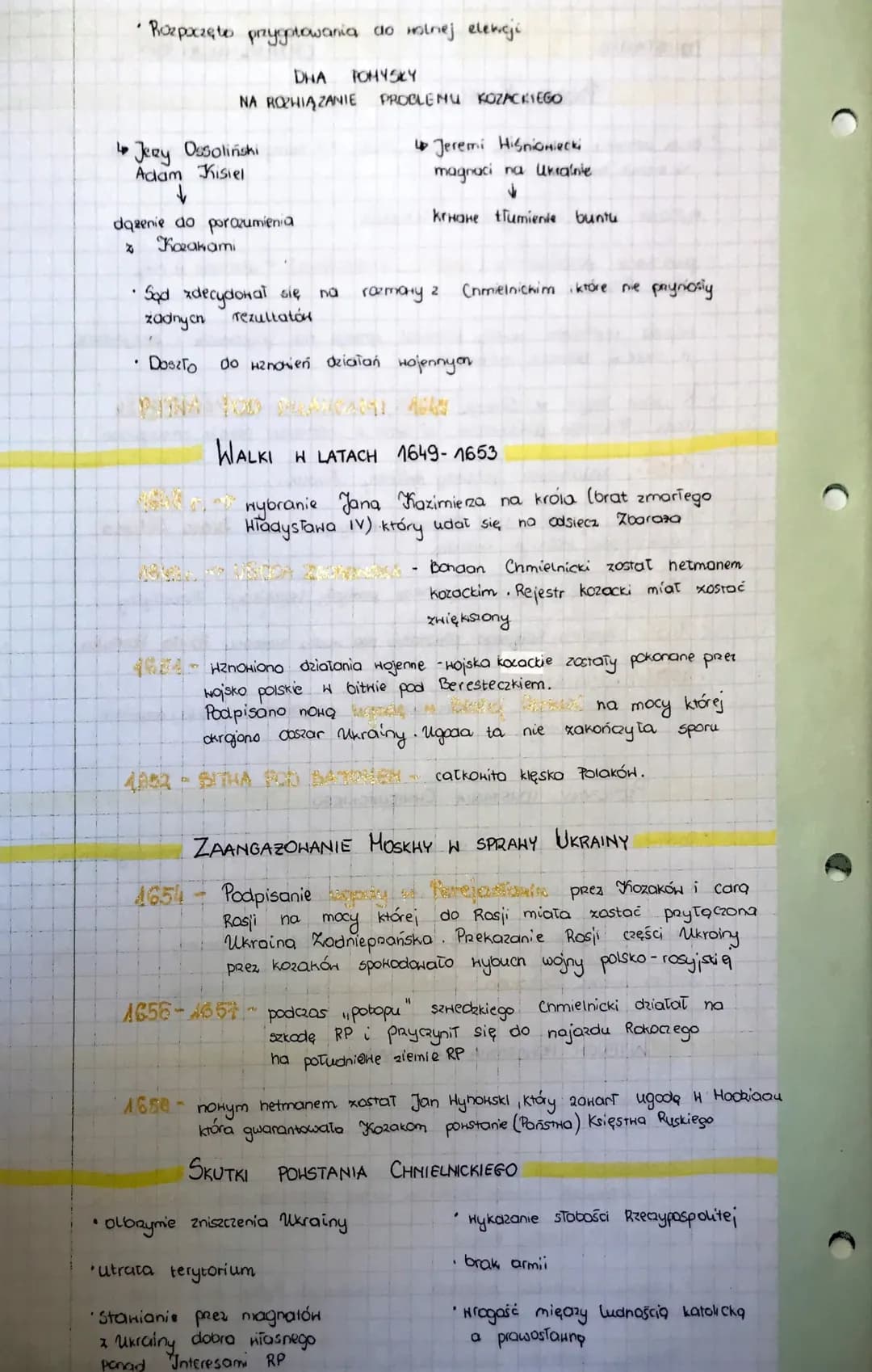 POFOHSTANIE TANIE CHCHMIELNICKIEGO NIE
PROBLEM KOZACKI
• brak uznania ze strony polskich Hiadz => kontynuowanie najazdón
na ziemie tureckie
