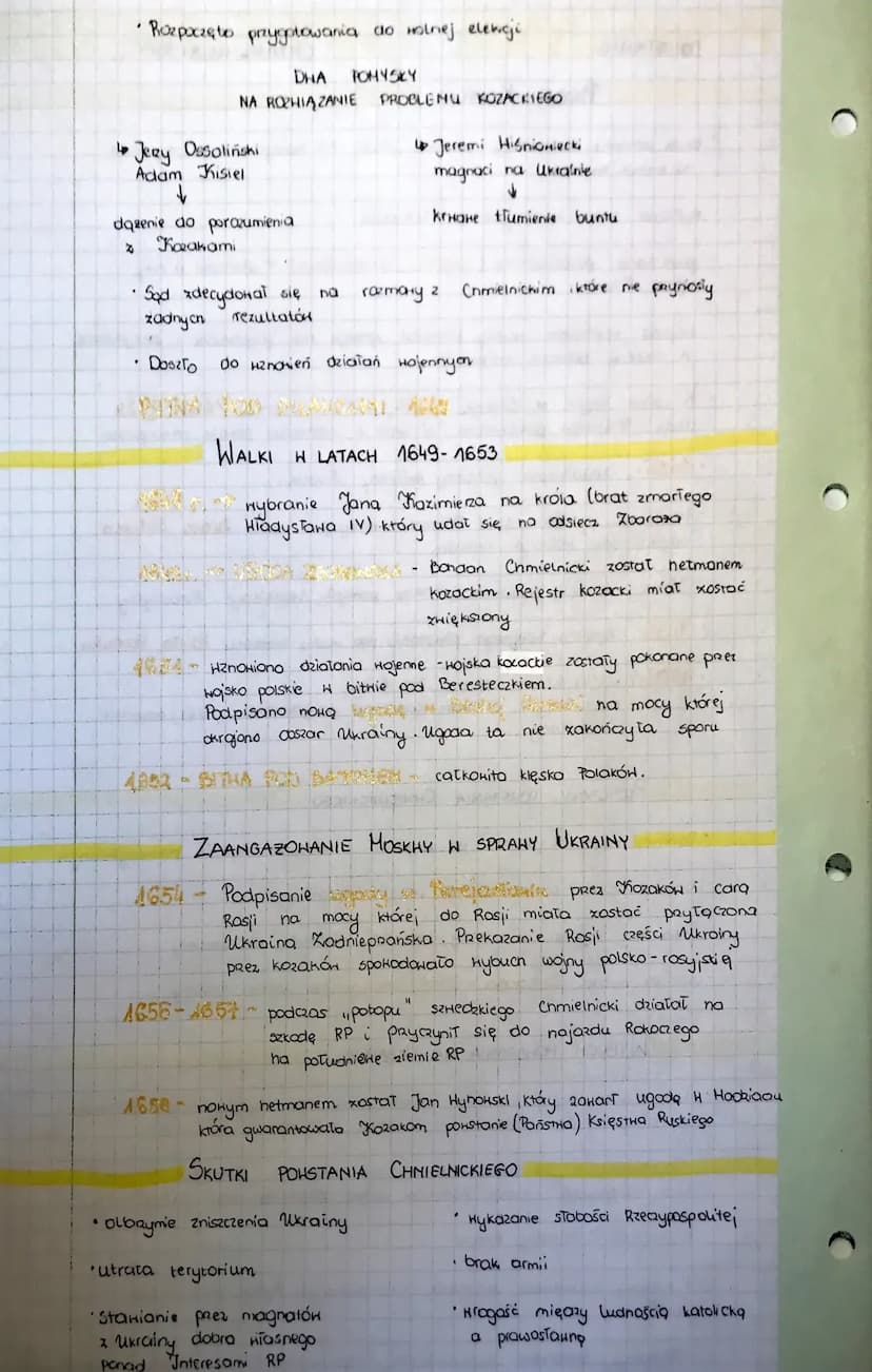 POFOHSTANIE TANIE CHCHMIELNICKIEGO NIE
PROBLEM KOZACKI
• brak uznania ze strony polskich Hiadz => kontynuowanie najazdón
na ziemie tureckie
