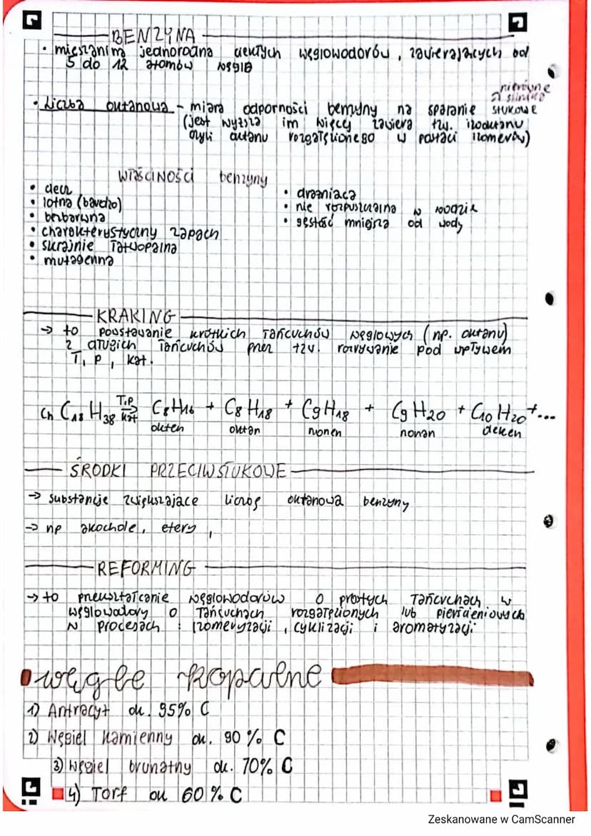 • paliwa kopalne i ich
przetwarzanie
paliwa kopalne :
->922 liemny
→ ropa naftowa
→Wegle
Kopaine
Gaz remny:
•towazyszy złozom ropy naftowej
