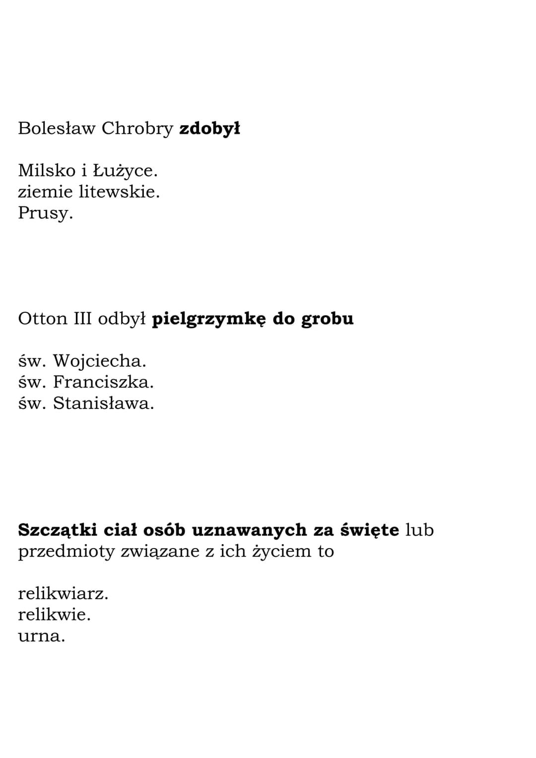 Pytania:
Zjazd gnieźnieński to spotkanie Bolesława Chrobrego z
Bolesław Chrobry
(Dział Polska Piastów)
Quiz
Ottonem I.
Henrykiem IV.
Ottonem