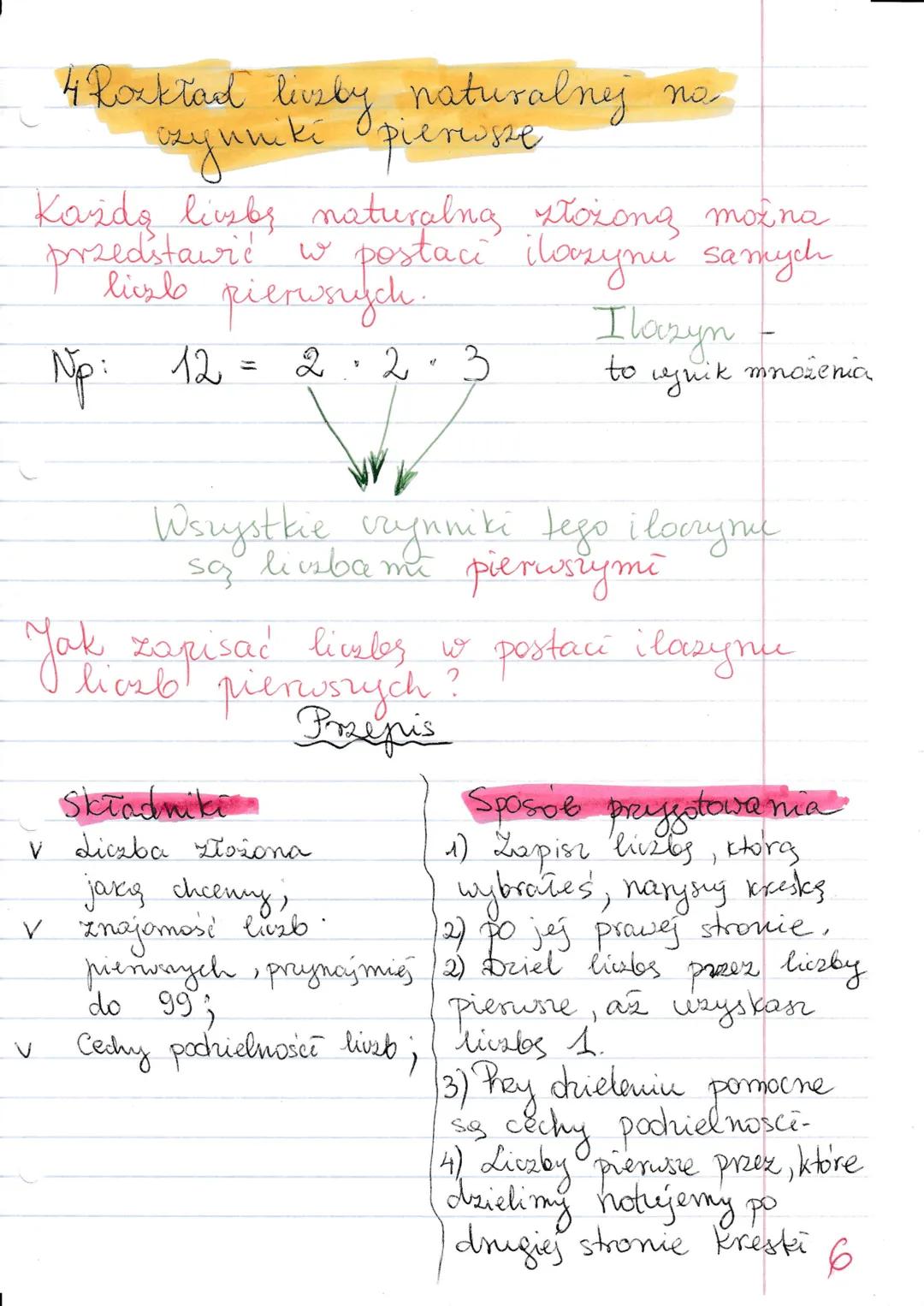 własności licub naturalnych!
1. Podzielność
Liczba 20 jest podzielna paws 4,
bo
Liczba 23 nie jest podzielna przez 4,
bo
23:4= 5 30
Pray POD