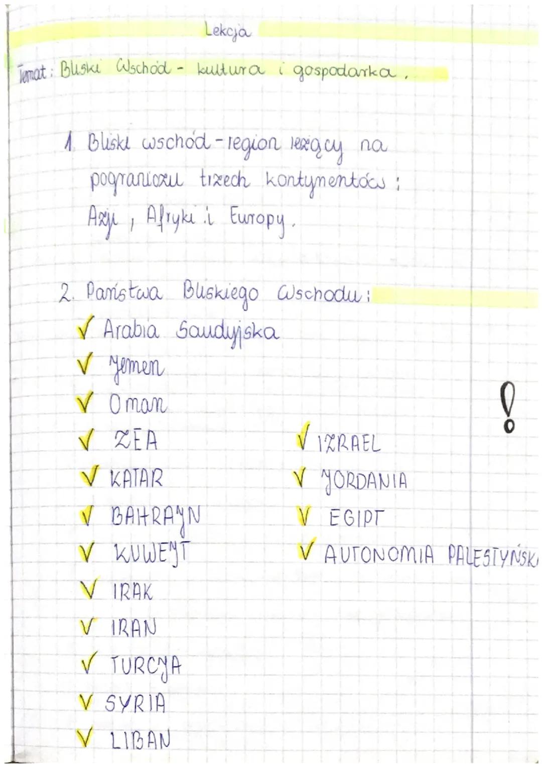  Bliski wschód-kultura i gospodarka 