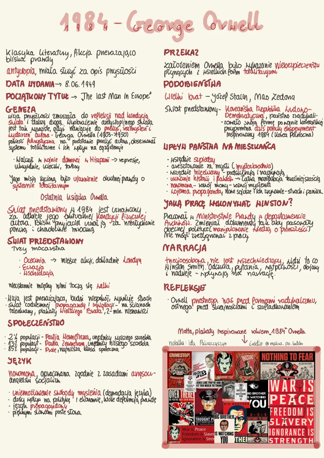 Rok 1984 - opracowanie, streszczenie, najważniejsze pojęcia