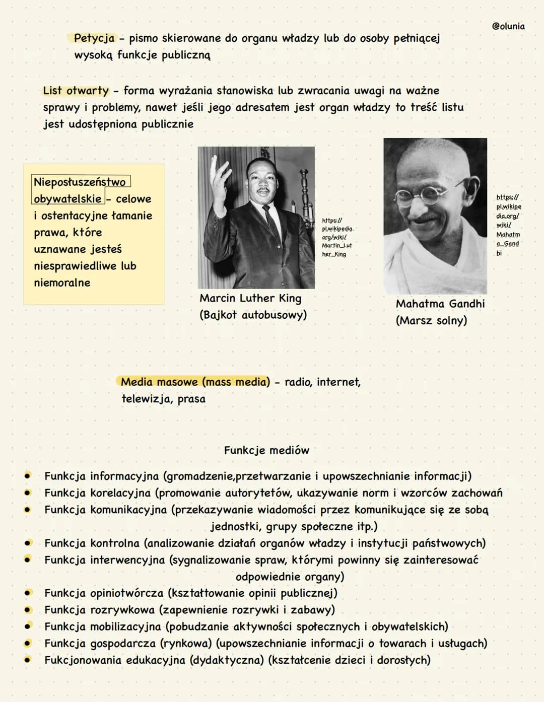 WOS
Społeczeństwo obywatelskie - zbiorowość której członkowie działają w przestrzeni
publicznej na wiele sposobów aby osiągnąć cele
Funkcje 
